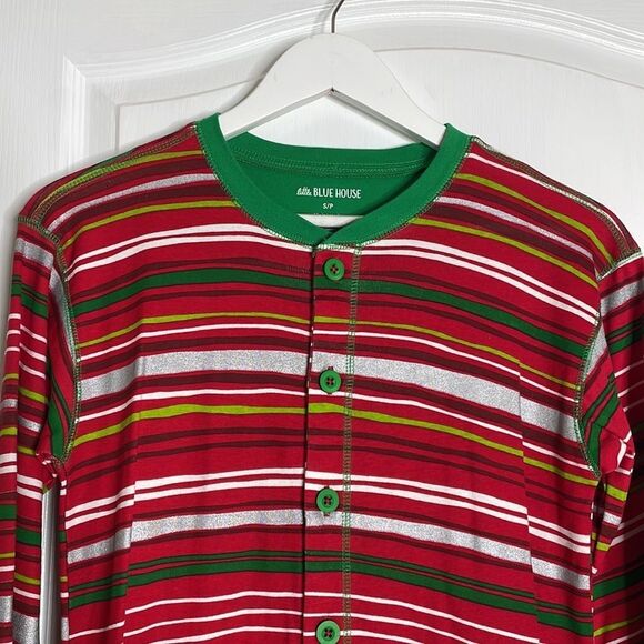 Little Blue House Hatley Holiday Stripes Adult Union Suit Pajamas Pjs - Picture 3 of 10